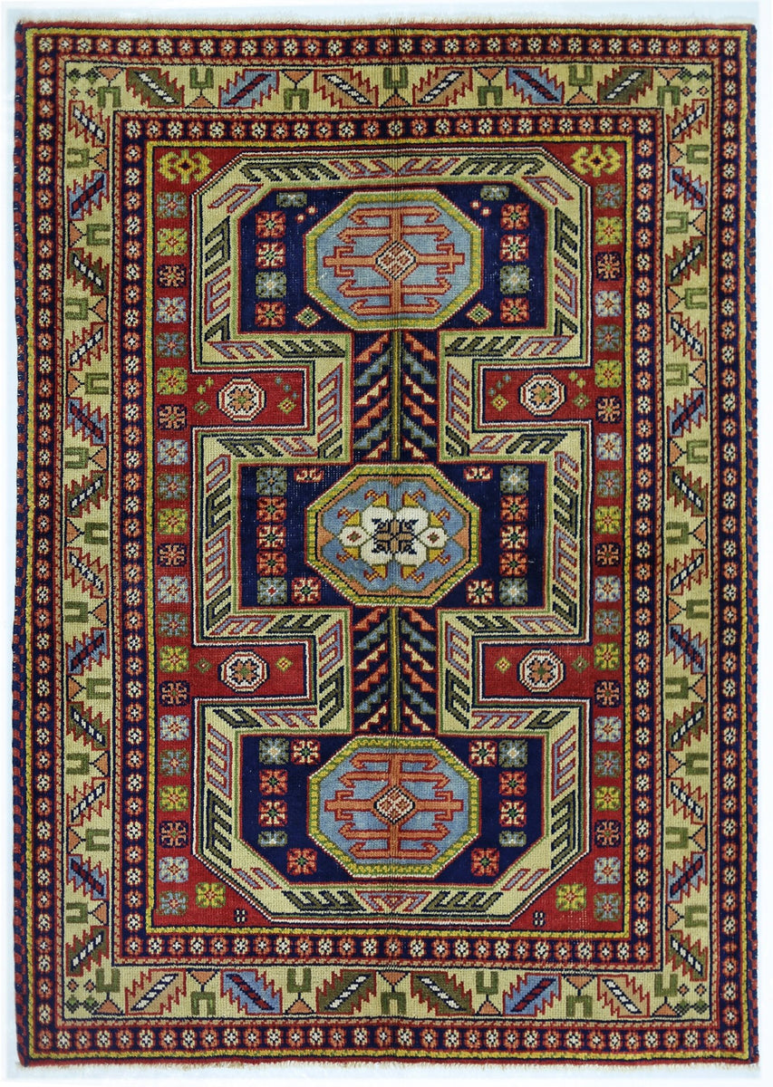Handmade Vintage Turkish Rug | 197 x 144 cm | 6'6