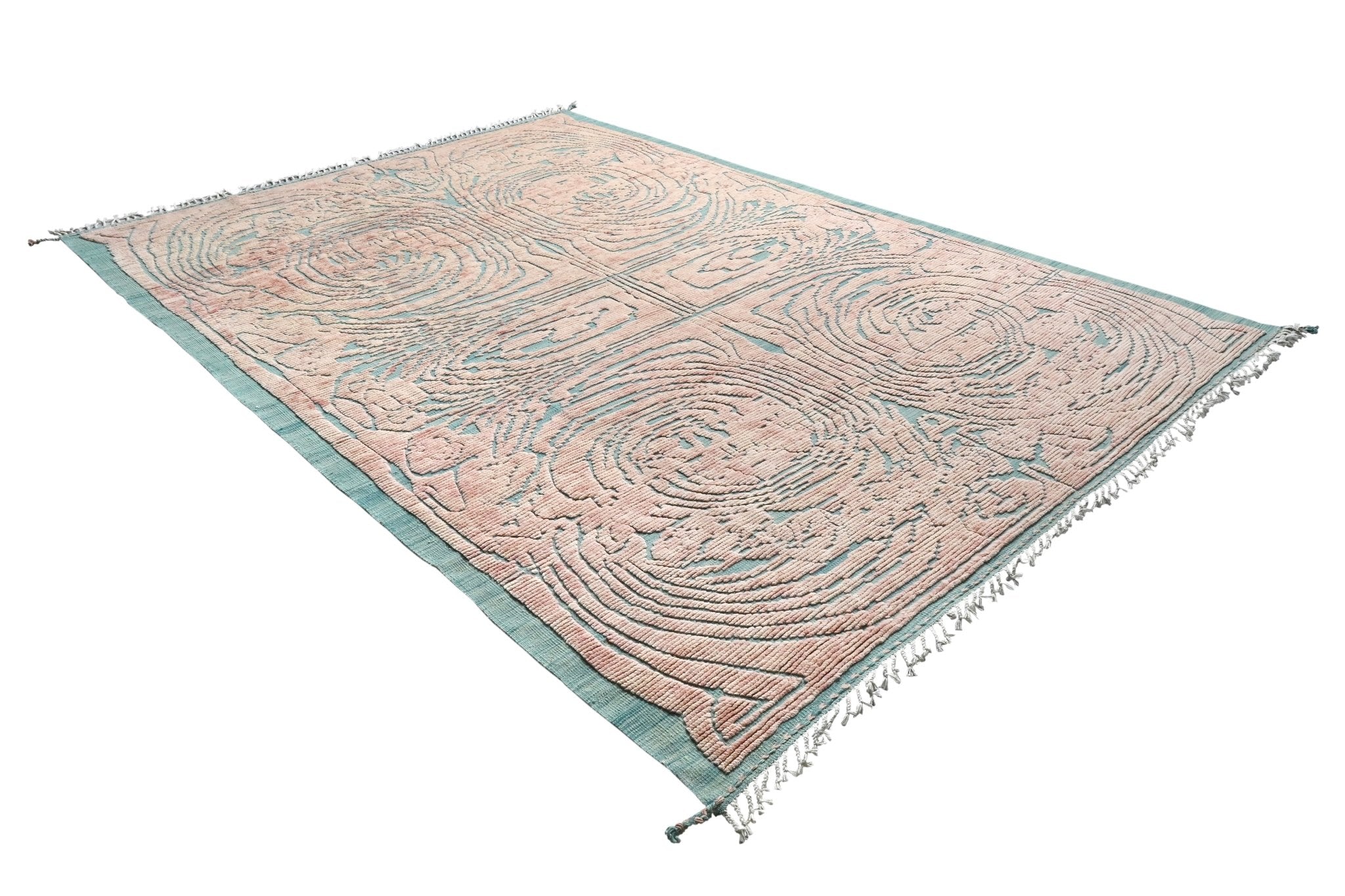 Handknotted Tribal Afghan Berber Rug | 322 x 232 cm | 10'5" x 7'6" - Najaf Rugs & Textile