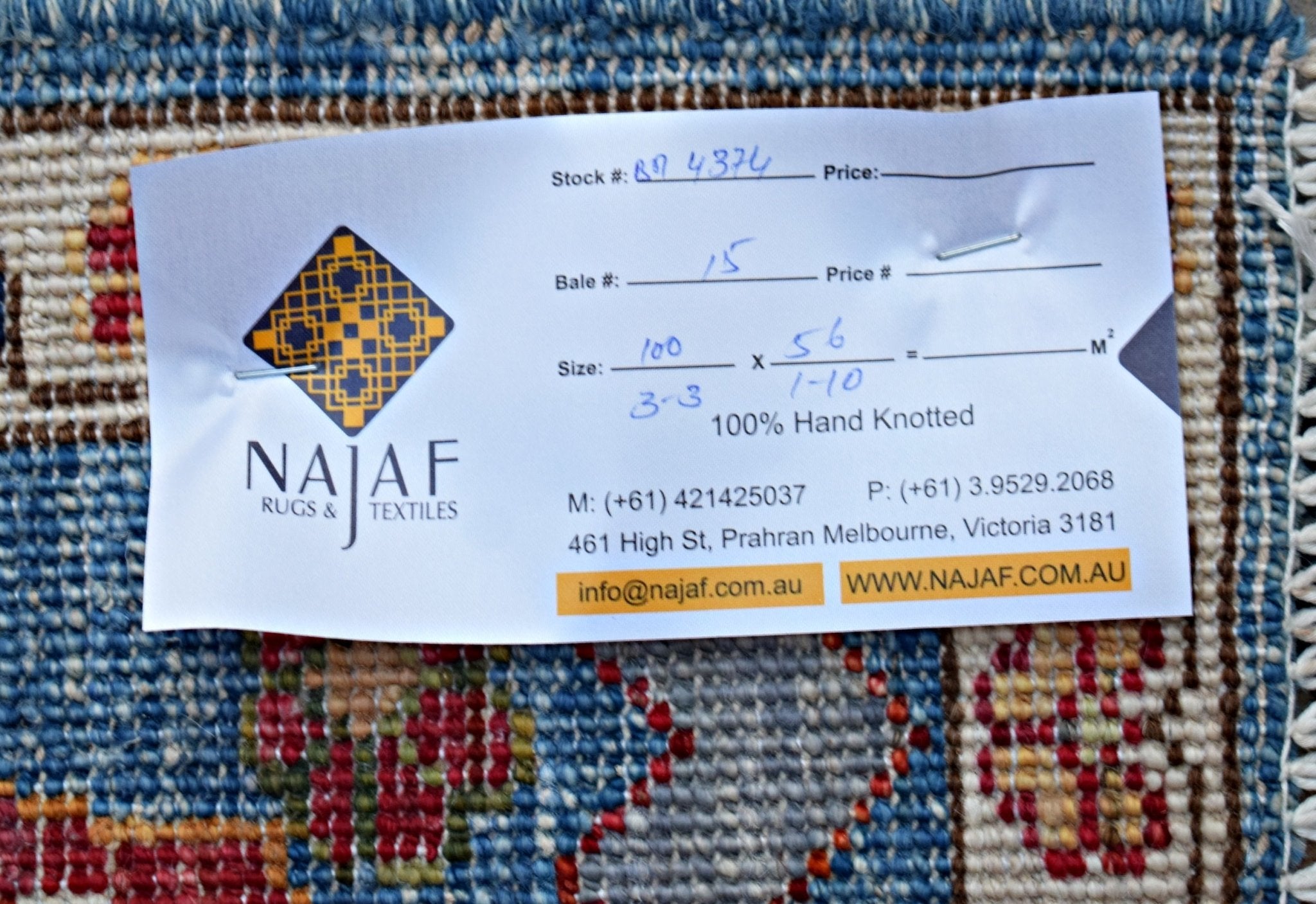 Handmade Mini Afghan Chobi Rug | 100 x 56 cm | 3'3" x 1'10" - Najaf Rugs & Textile