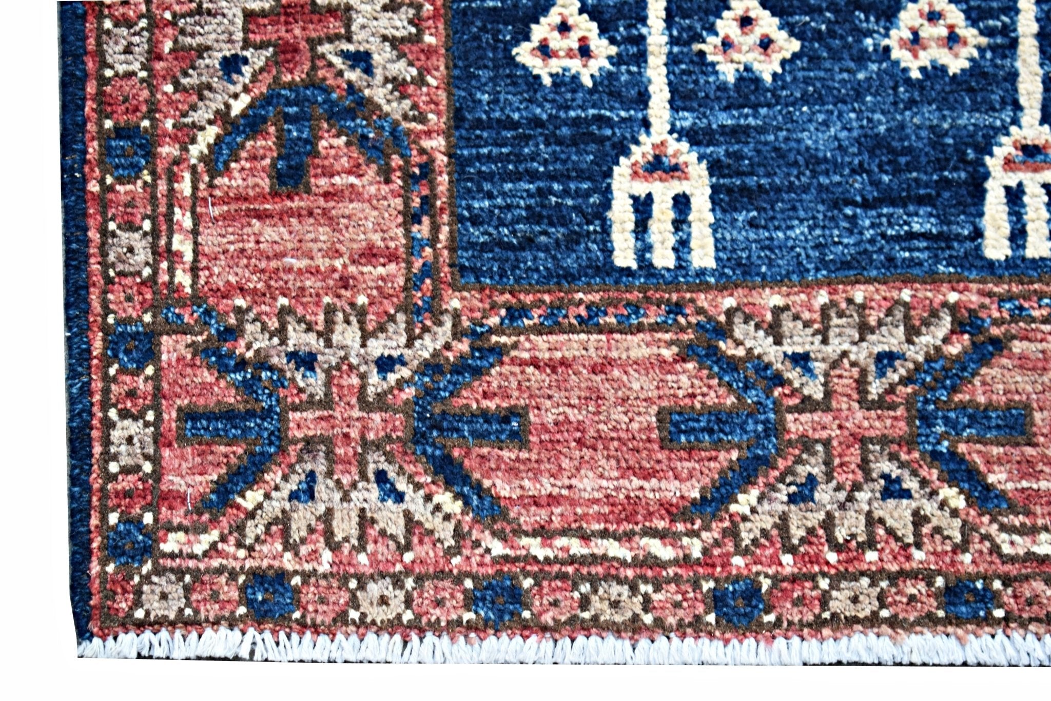 Handmade Mini Afghan Chobi Rug | 82 x 62 cm | 2'9" x 2'1" - Najaf Rugs & Textile