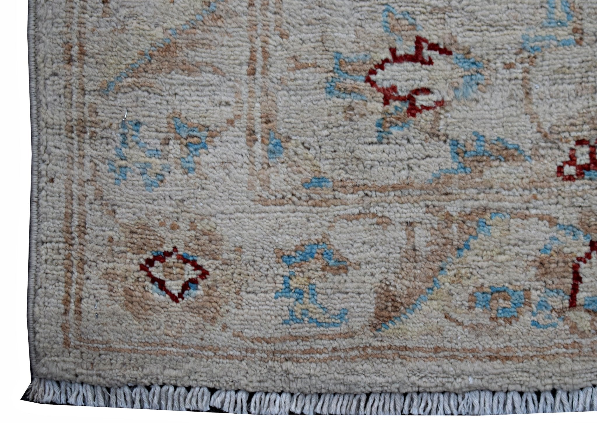 Handmade Mini Afghan Chobi Rug | 85 x 56 cm | 2'10" x 1'10" - Najaf Rugs & Textile