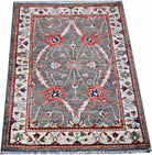 Handmade Mini Afghan Chobi Rug | 87 x 62 cm | 2'10" x 2' - Najaf Rugs & Textile