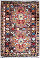 Handmade Mini Afghan Chobi Rug | 88 x 61 cm | 2'11" x 2' - Najaf Rugs & Textile