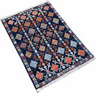 Handmade Mini Afghan Chobi Rug | 89 x 61 cm | 2'11" x 2' - Najaf Rugs & Textile