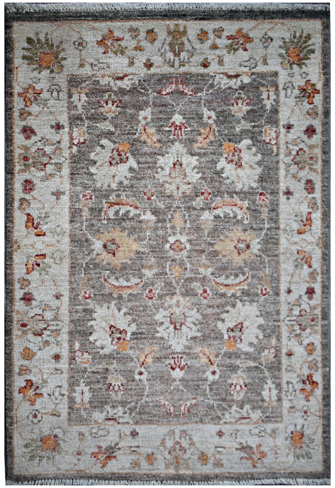 Handmade Mini Afghan Chobi Rug | 89 x 63 cm | 2'11" x 2'1" - Najaf Rugs & Textile