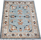 Handmade Mini Afghan Chobi Rug | 89 x 65 cm | 2'11" x 2'2" - Najaf Rugs & Textile