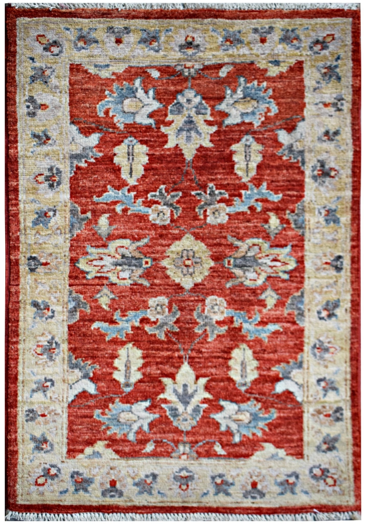 Handmade Mini Afghan Chobi Rug | 90 x 61 cm | 3' x 2' - Najaf Rugs & Textile