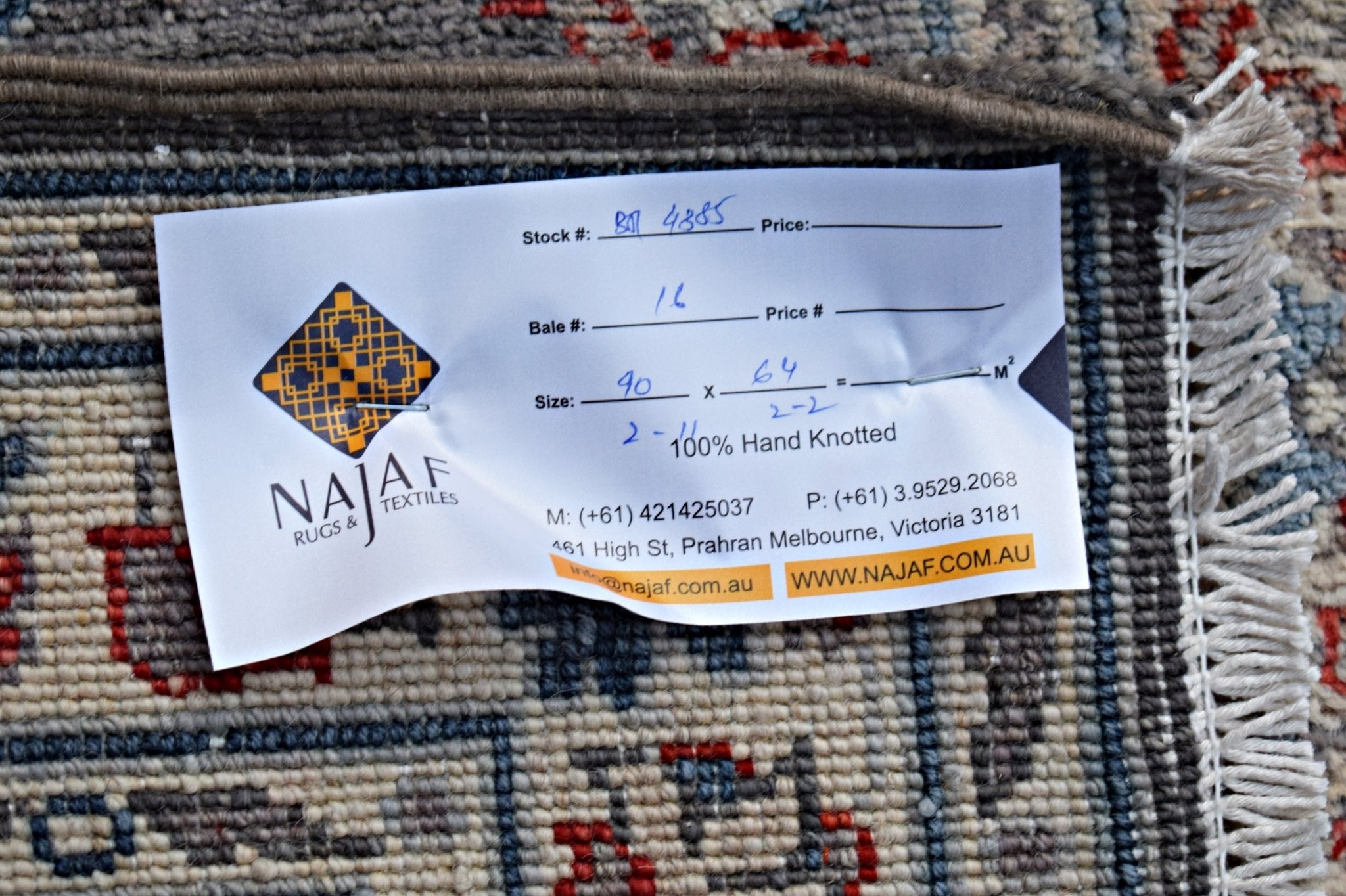 Handmade Mini Afghan Chobi Rug | 90 x 64 cm | 2'11" x 2'2" - Najaf Rugs & Textile