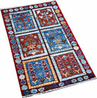 Handmade Mini Afghan Chobi Rug | 91 x 58 cm | 3' x 1'11" - Najaf Rugs & Textile