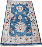 Handmade Mini Afghan Chobi Rug | 91 x 60 cm | 3' x 2' - Najaf Rugs & Textile