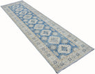 Handmade Afghan Kazakh Hallway Runner | 290 x 77 cm | 9'6" x 2'6"