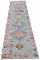 Handwoven Transitional Oushak Hallway Runner | 361 x 88 cm | 11'10" x 2'11"