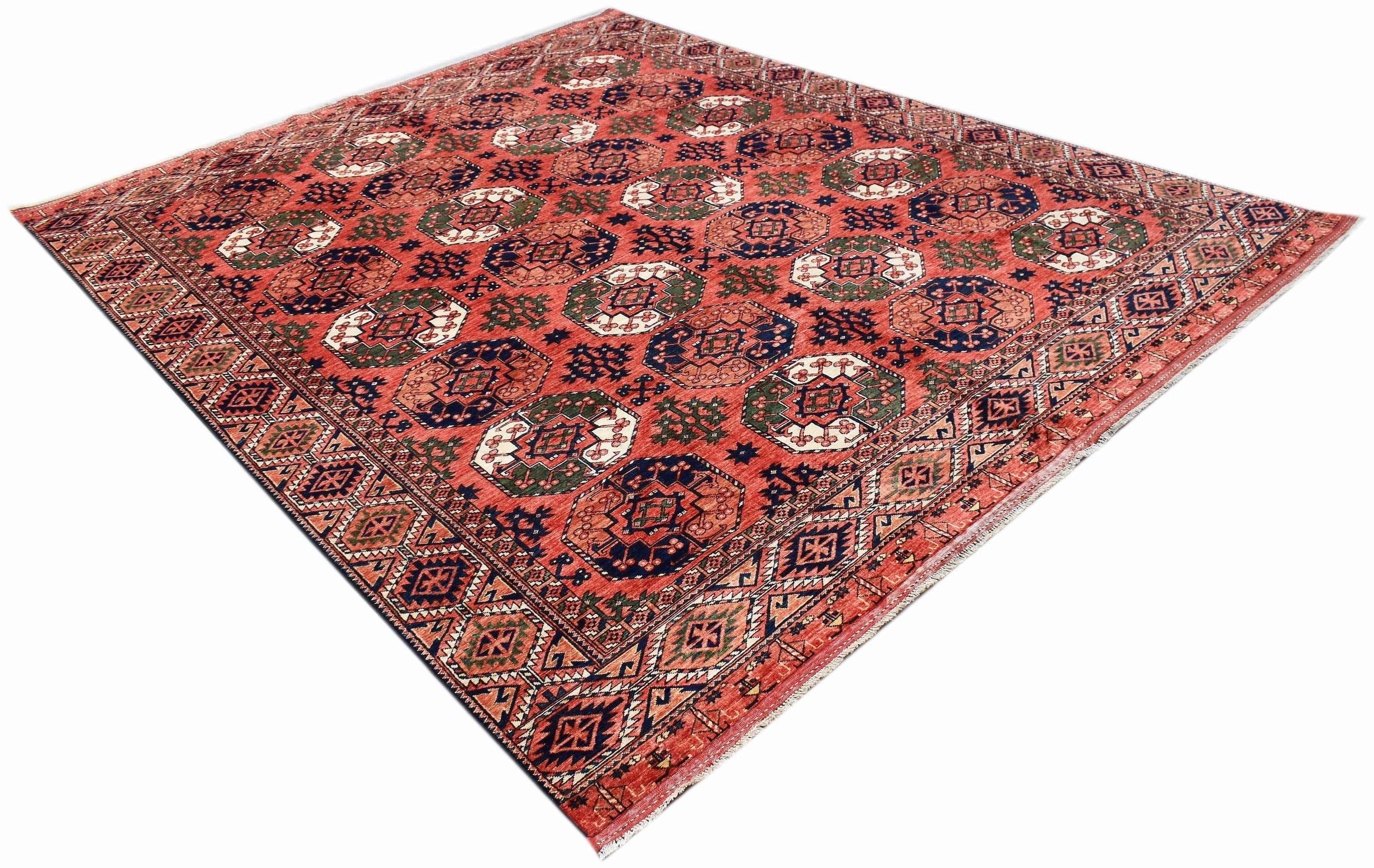 Handwoven Afghan Chobi Rug | 391 x 307 cm | 12'10" x 10'1"