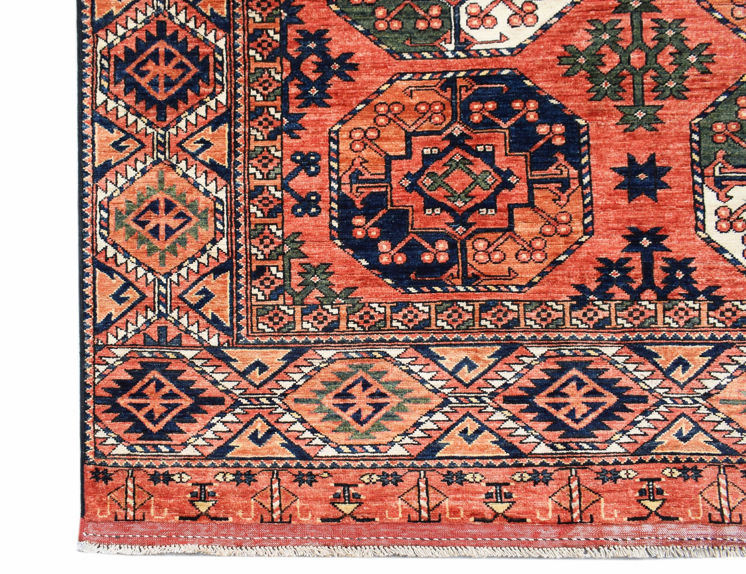 Handwoven Afghan Chobi Rug | 391 x 307 cm | 12'10" x 10'1"