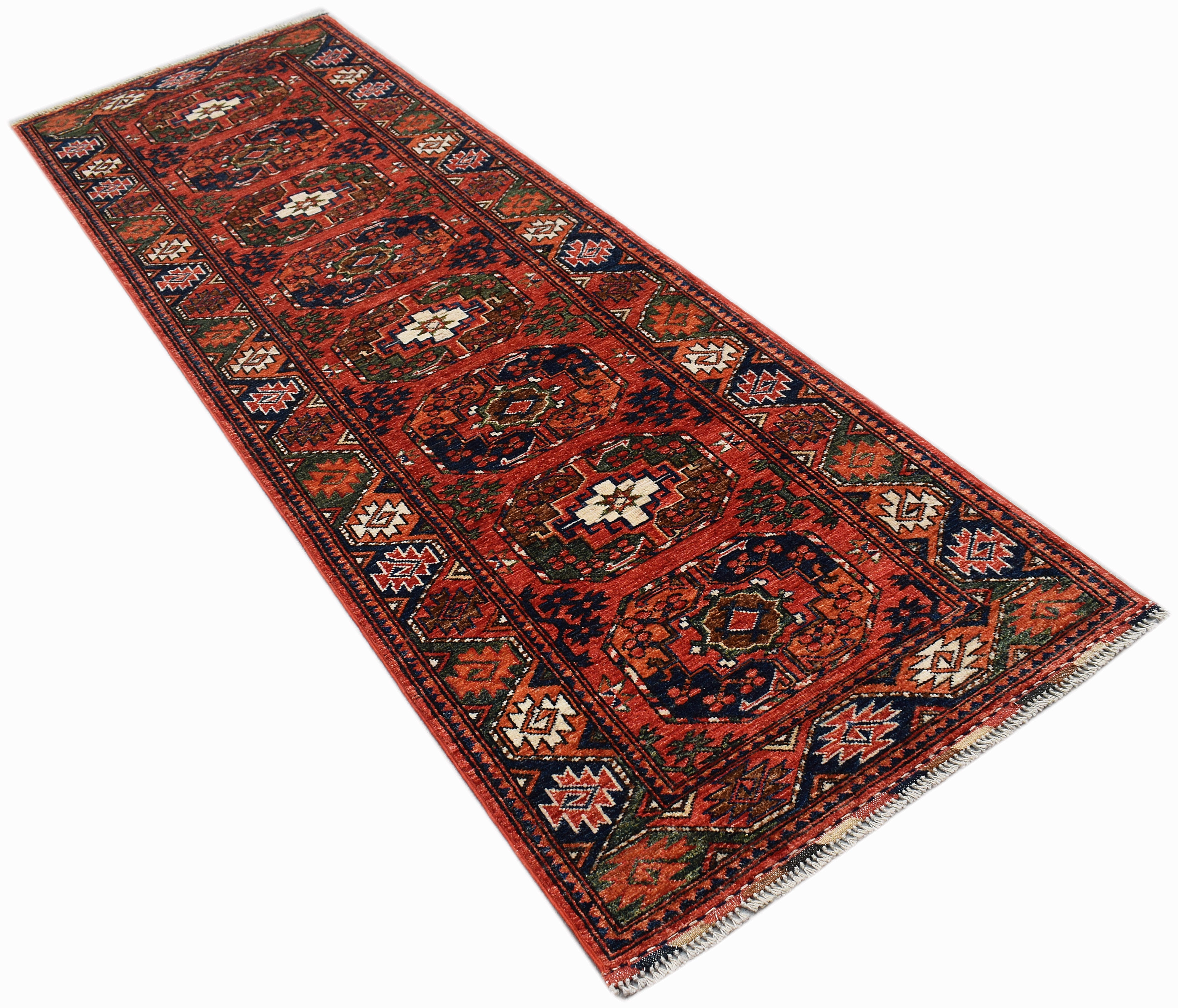 Handwoven Afghan Chobi Hallway Runner | 275 x 87 cm | 9'10" x 2'10"