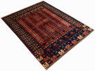 Handwoven Afghan Chobi Rug | 213 x 168 cm | 7' x 5'6"