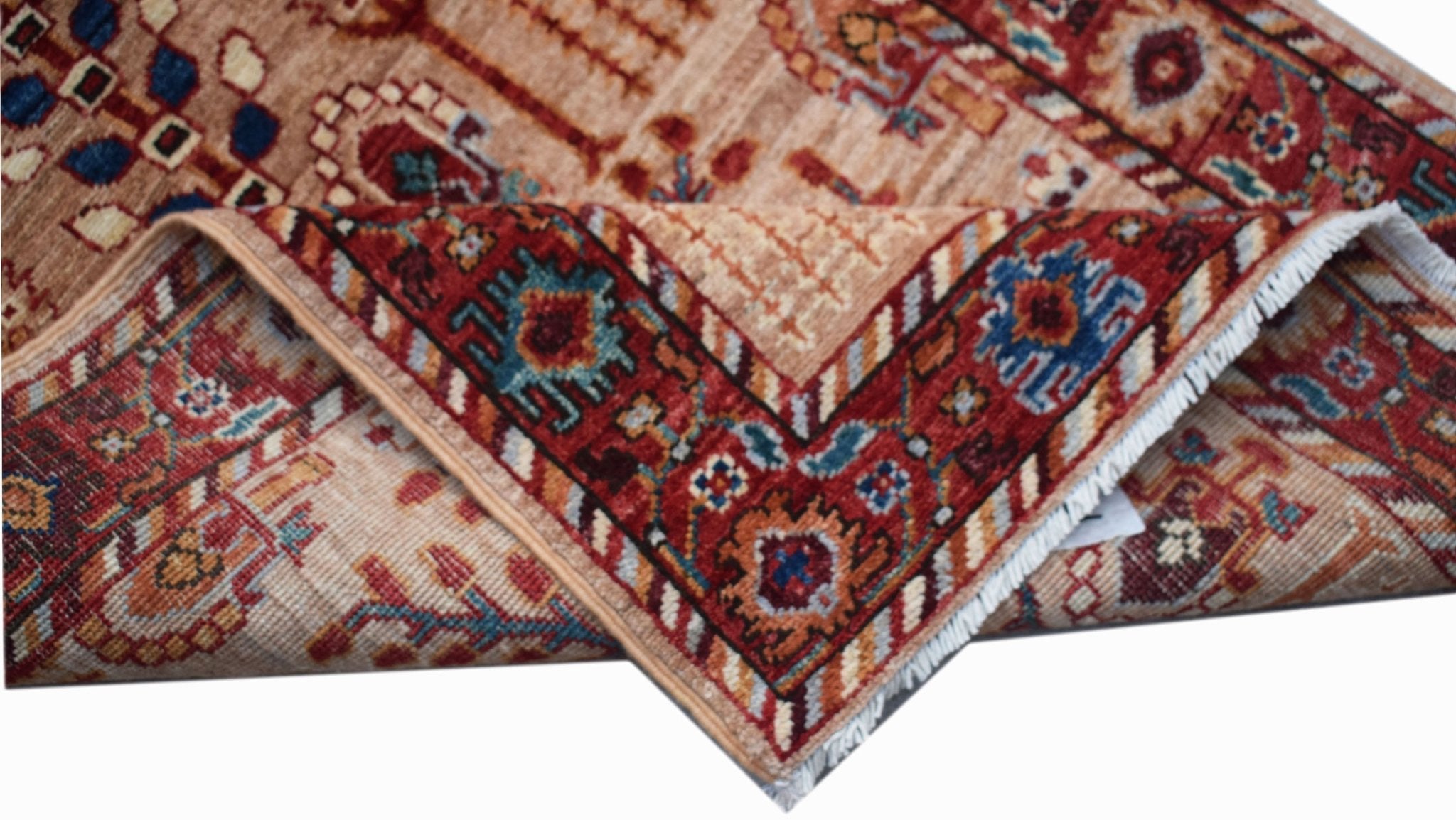 Handknotted Afghan Chobi Hallway Runner | 244 x 82 cm | 8' x 2'9" - Najaf Rugs & Textile