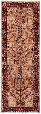 Handknotted Afghan Chobi Hallway Runner | 244 x 82 cm | 8' x 2'9" - Najaf Rugs & Textile