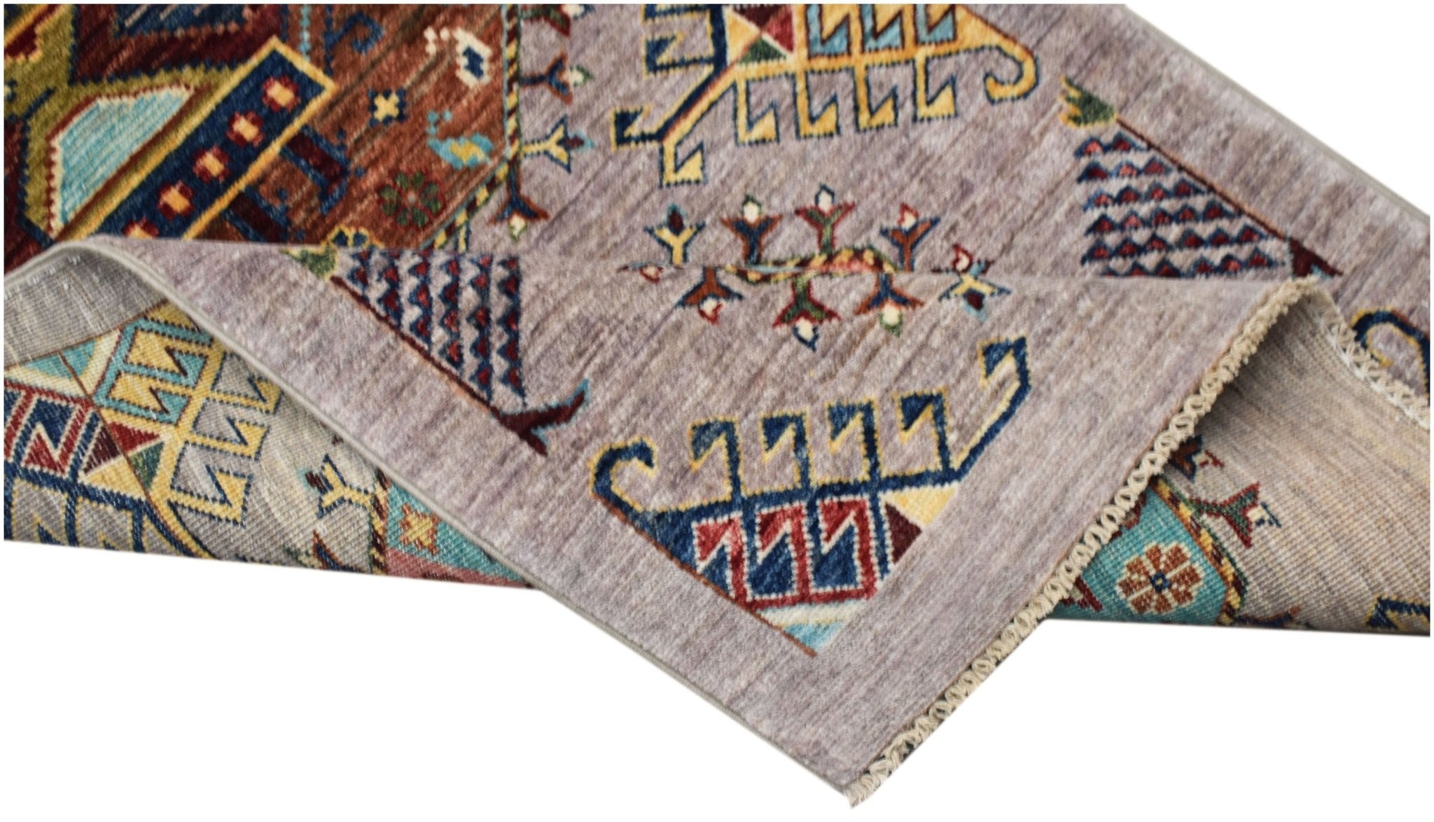 Handknotted Afghan Chobi Hallway Runner | 249 x 80 cm | 8'2" x 2'8" - Najaf Rugs & Textile