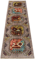 Handknotted Afghan Chobi Hallway Runner | 249 x 81 cm | 8'2" x 2'8" - Najaf Rugs & Textile