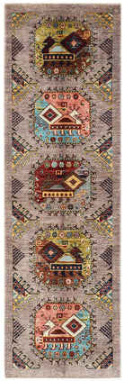 Handknotted Afghan Chobi Hallway Runner | 249 x 81 cm | 8'2" x 2'8" - Najaf Rugs & Textile