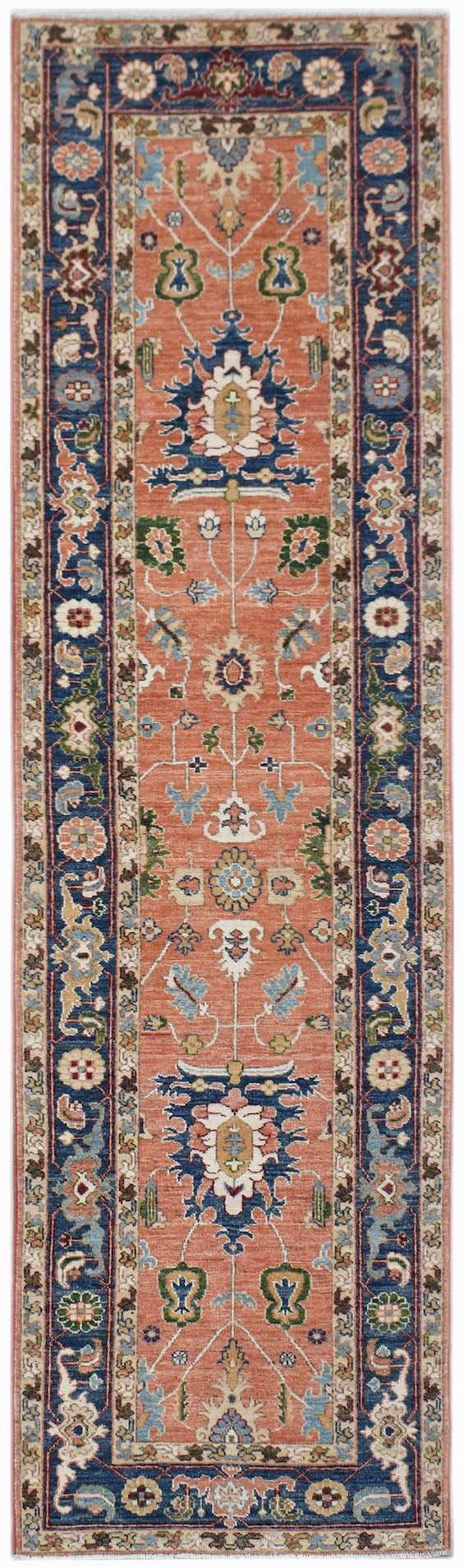 Handknotted Afghan Chobi Hallway Runner | 292 x 79 cm | 9'7" x 2'7" - Najaf Rugs & Textile