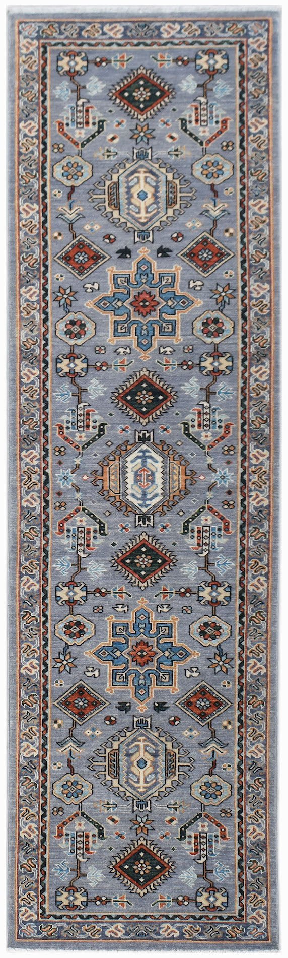 Handknotted Afghan Chobi Hallway Runner | 296 x 79 cm | 9'9" x 2'7" - Najaf Rugs & Textile