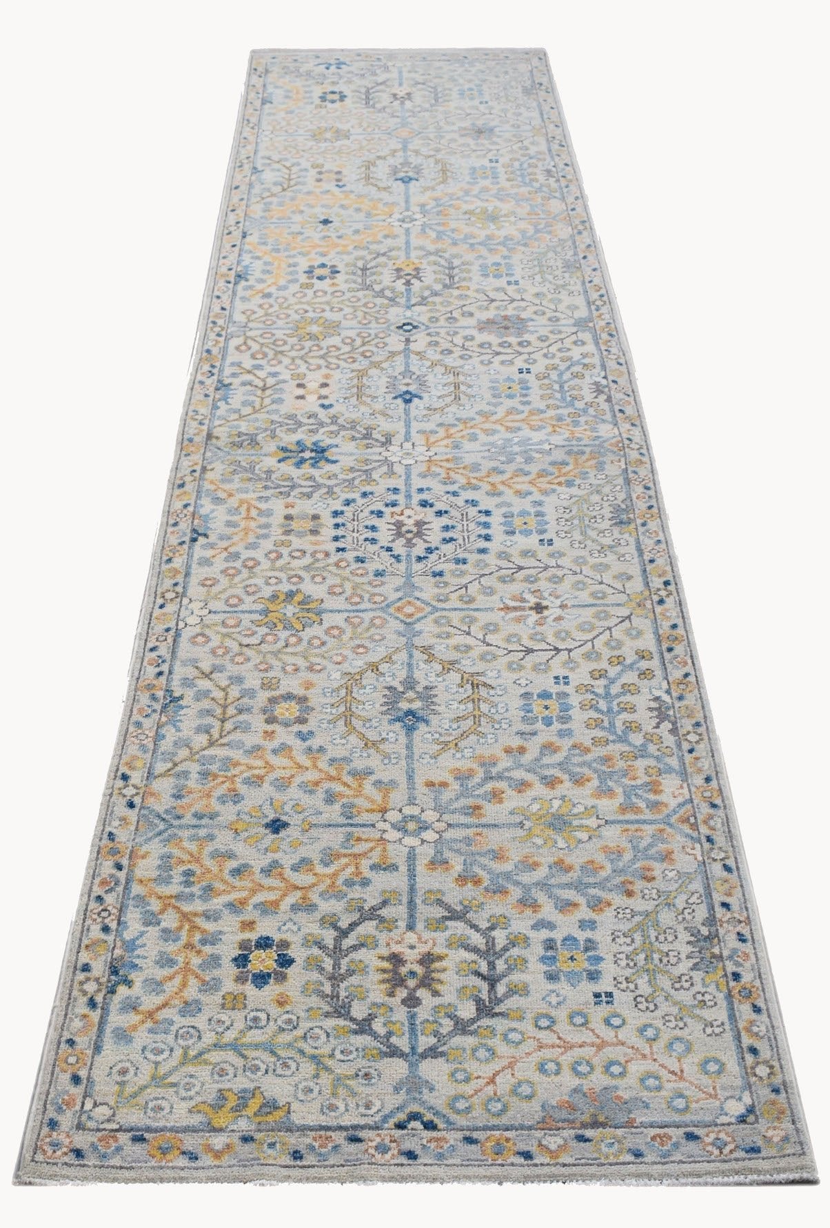 Handknotted Afghan Chobi Hallway Runner | 354 x 93 cm | 11'8" x 3'1" - Najaf Rugs & Textile