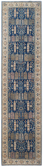 Handknotted Afghan Chobi Hallway Runner | 507 x 125 cm | 16'8" x 4'1" - Najaf Rugs & Textile