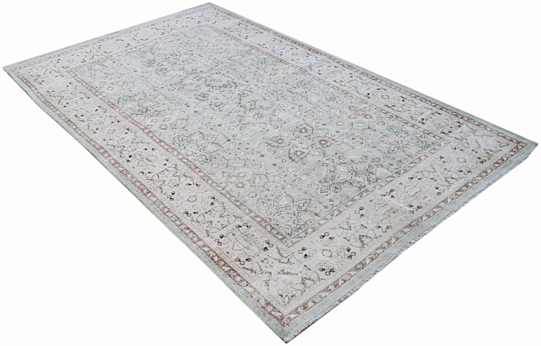 Handknotted Transitional Rug | 245 x 152 cm | 8' x 5' - Najaf Rugs & Textile