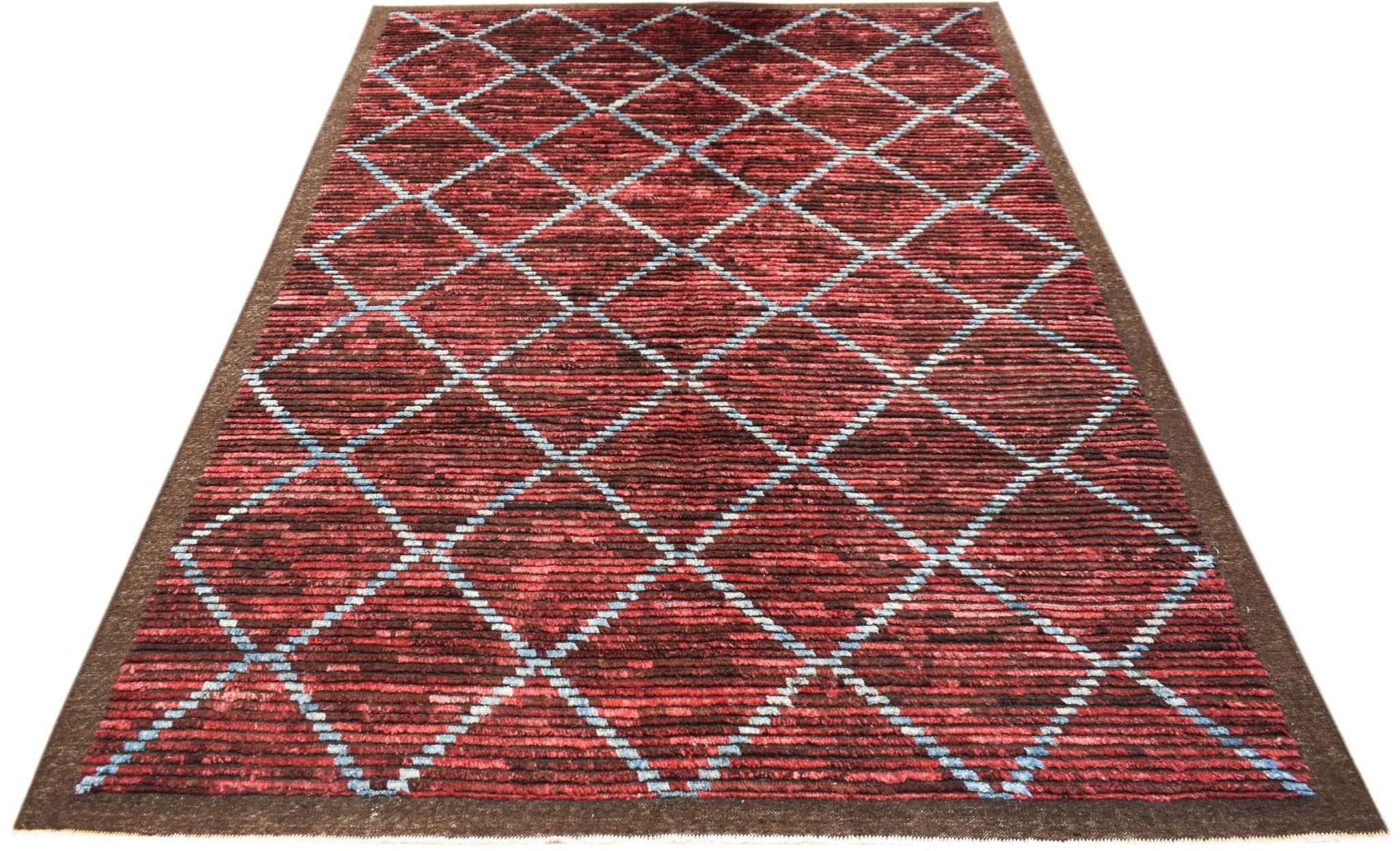 Handknotted Tribal Afghan Berber Rug | 238 x 173 cm | 7'10" x 5' - Najaf Rugs & Textile