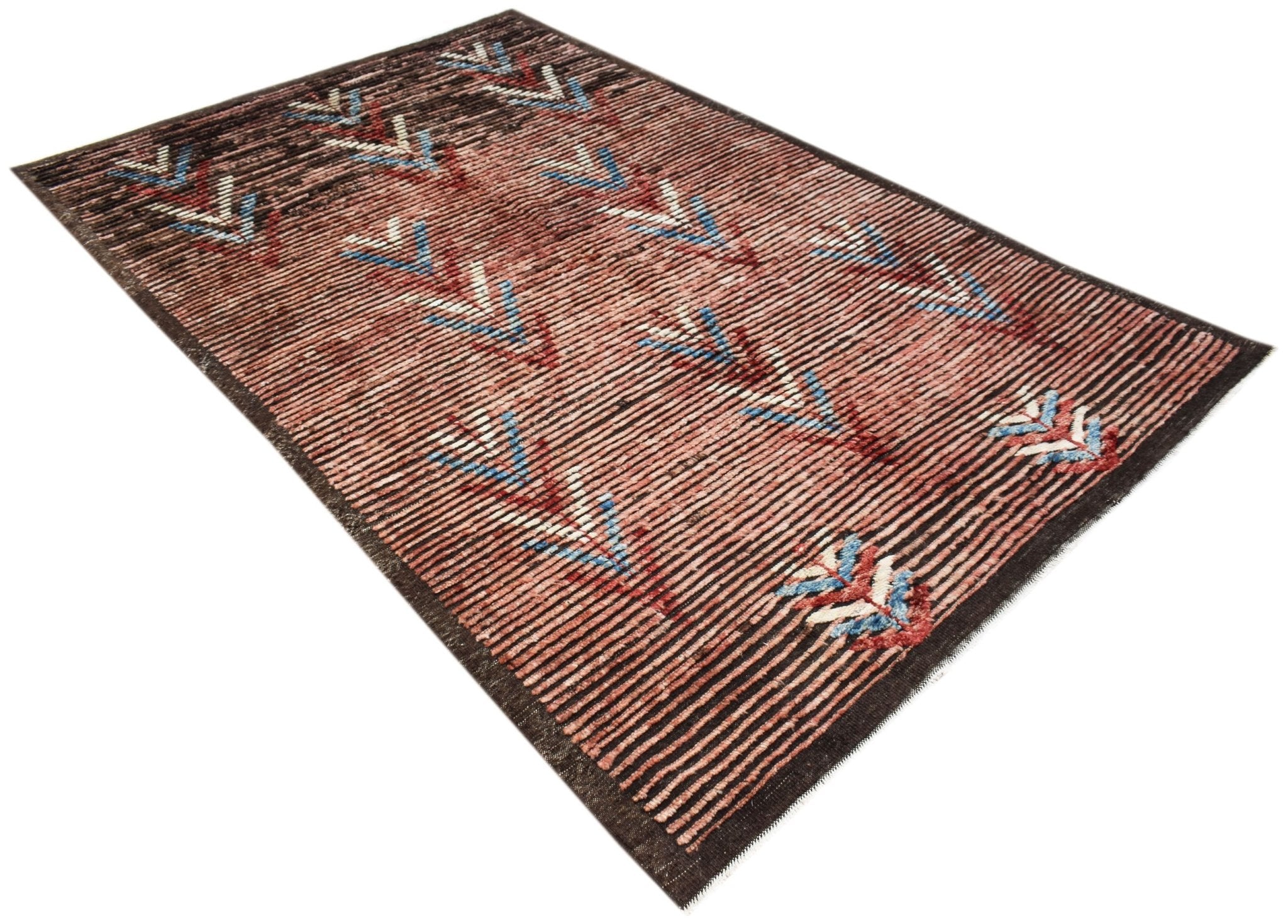 Handknotted Tribal Afghan Berber Rug | 244 x 157 cm | 8' x 5'2" - Najaf Rugs & Textile