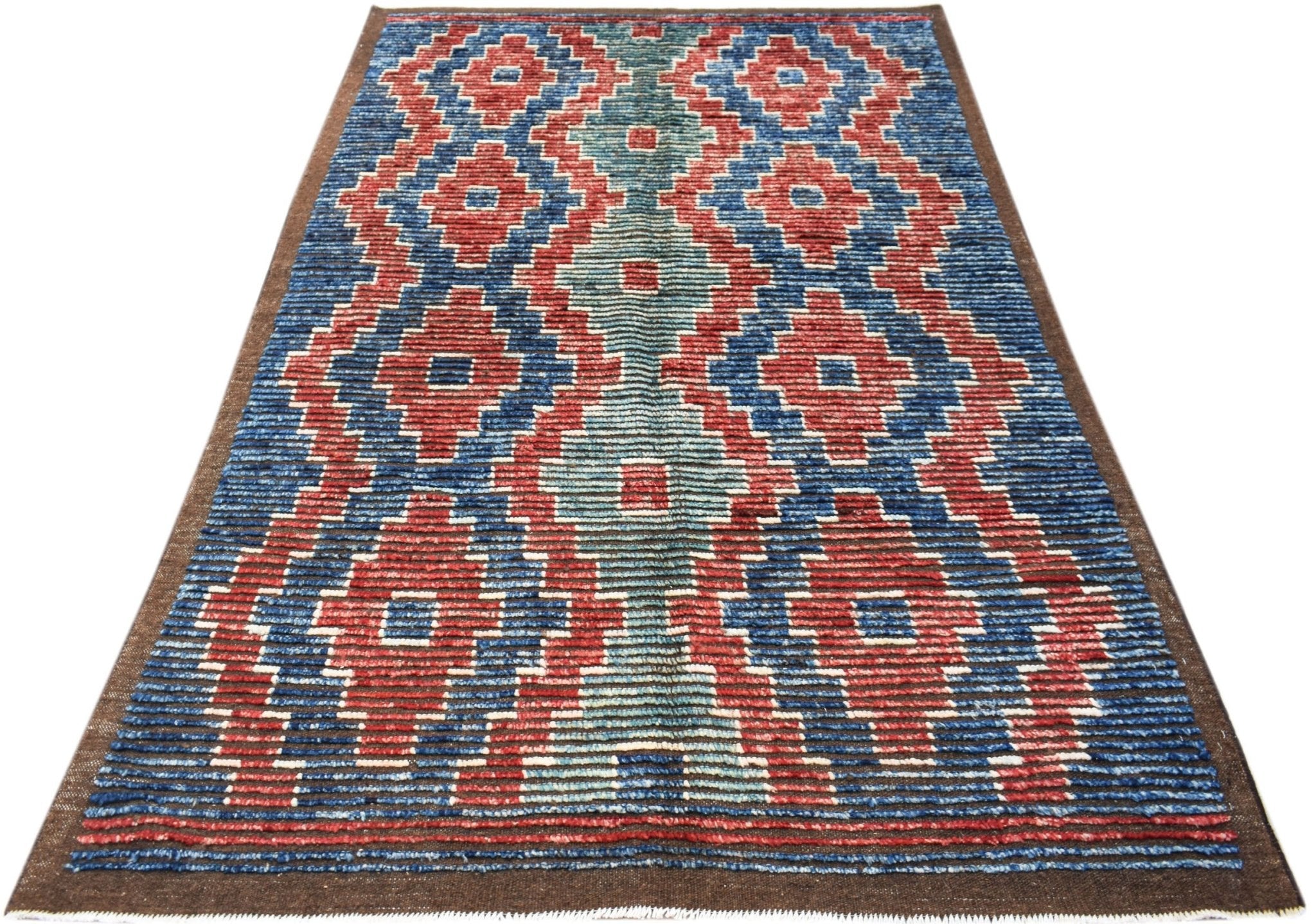 Handknotted Tribal Afghan Berber Rug | 248 x 150 cm | 8'2" x 4'4" - Najaf Rugs & Textile