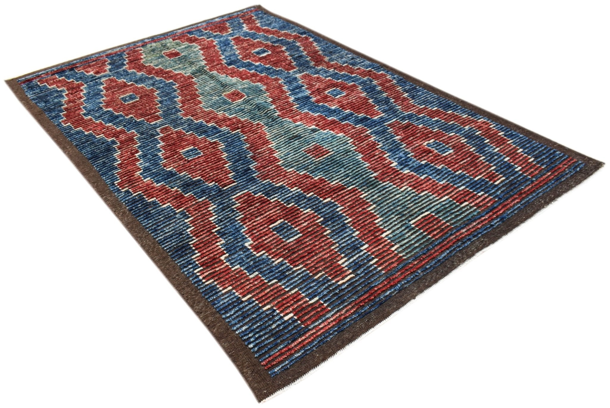 Handknotted Tribal Afghan Berber Rug | 249 x 167 cm | 8'2" x 5'6" - Najaf Rugs & Textile