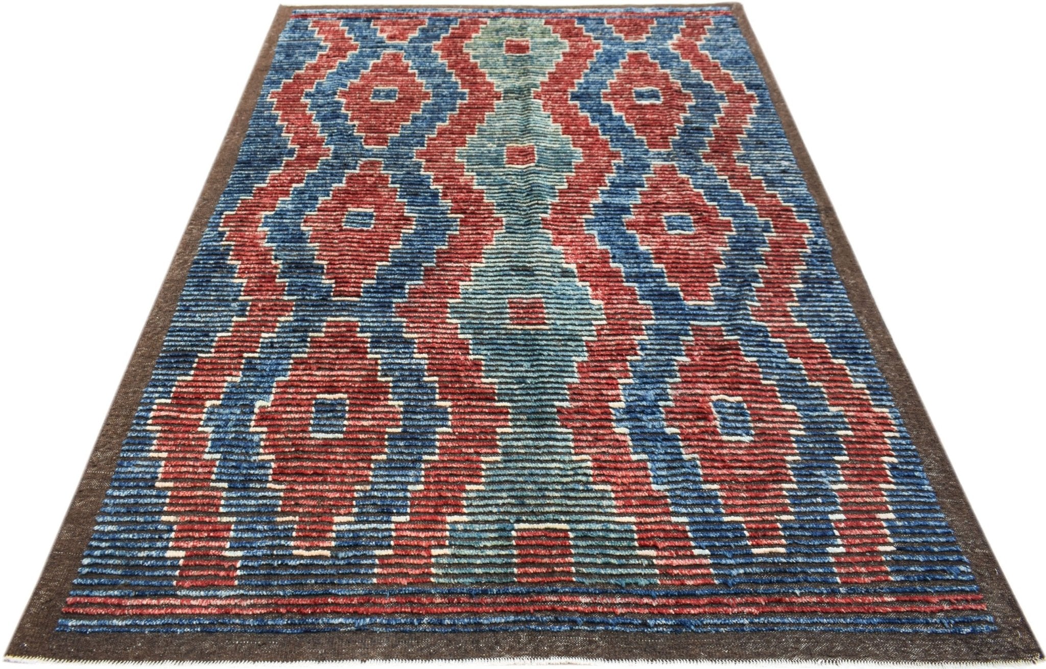 Handknotted Tribal Afghan Berber Rug | 249 x 167 cm | 8'2" x 5'6" - Najaf Rugs & Textile