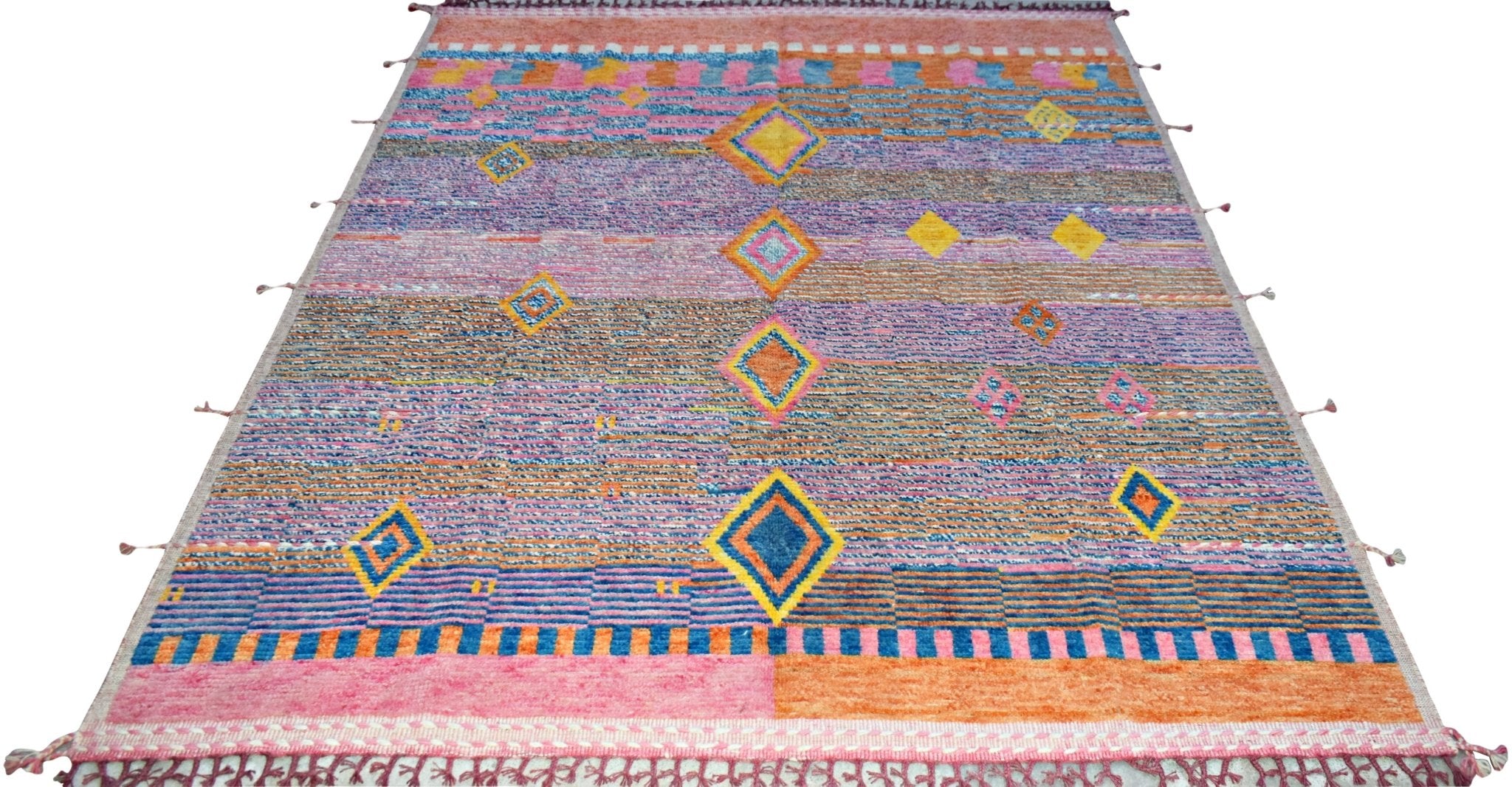 Handknotted Tribal Afghan Berber Rug | 316 x 243 cm | 10'5" x 8' - Najaf Rugs & Textile