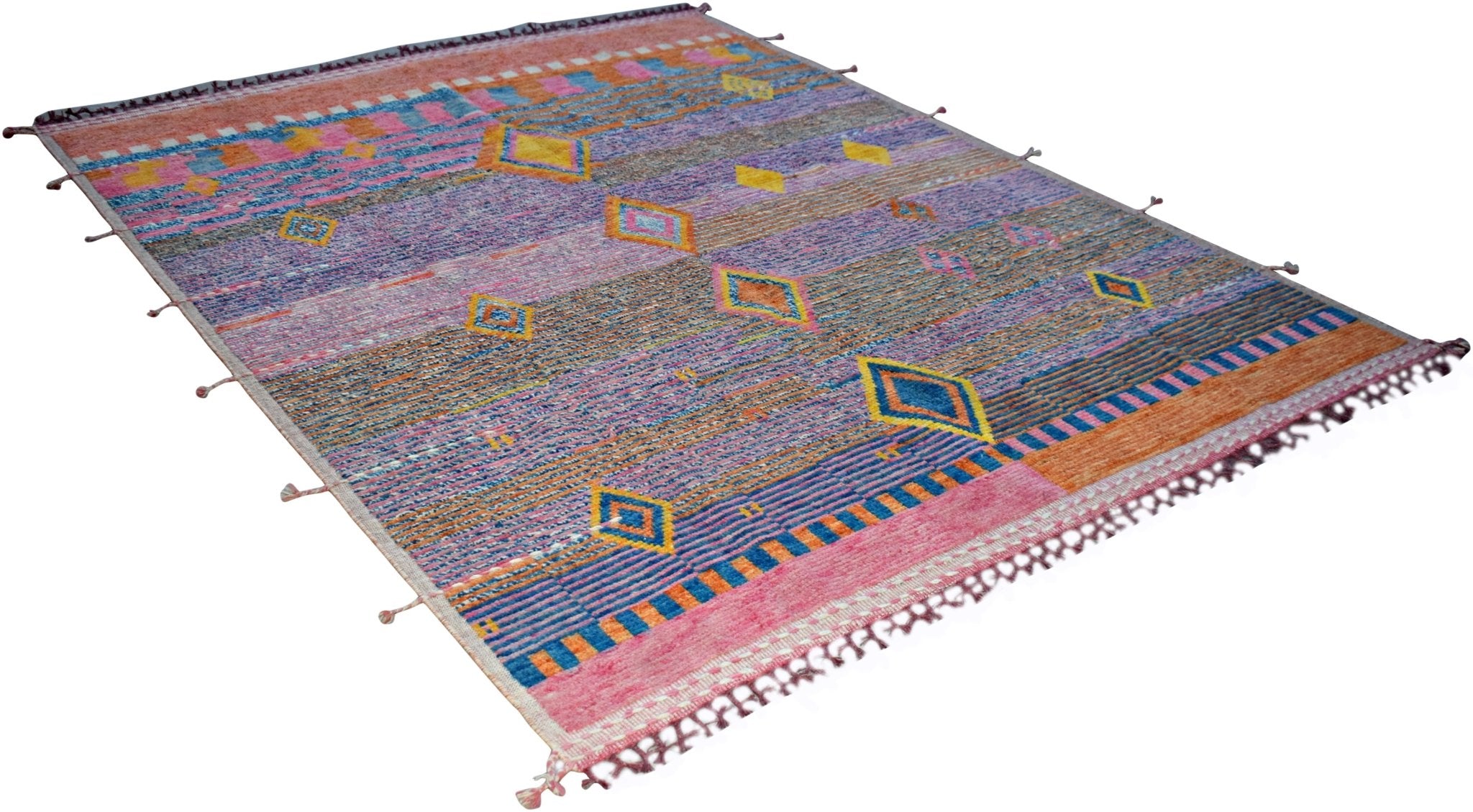 Handknotted Tribal Afghan Berber Rug | 316 x 243 cm | 10'5" x 8' - Najaf Rugs & Textile