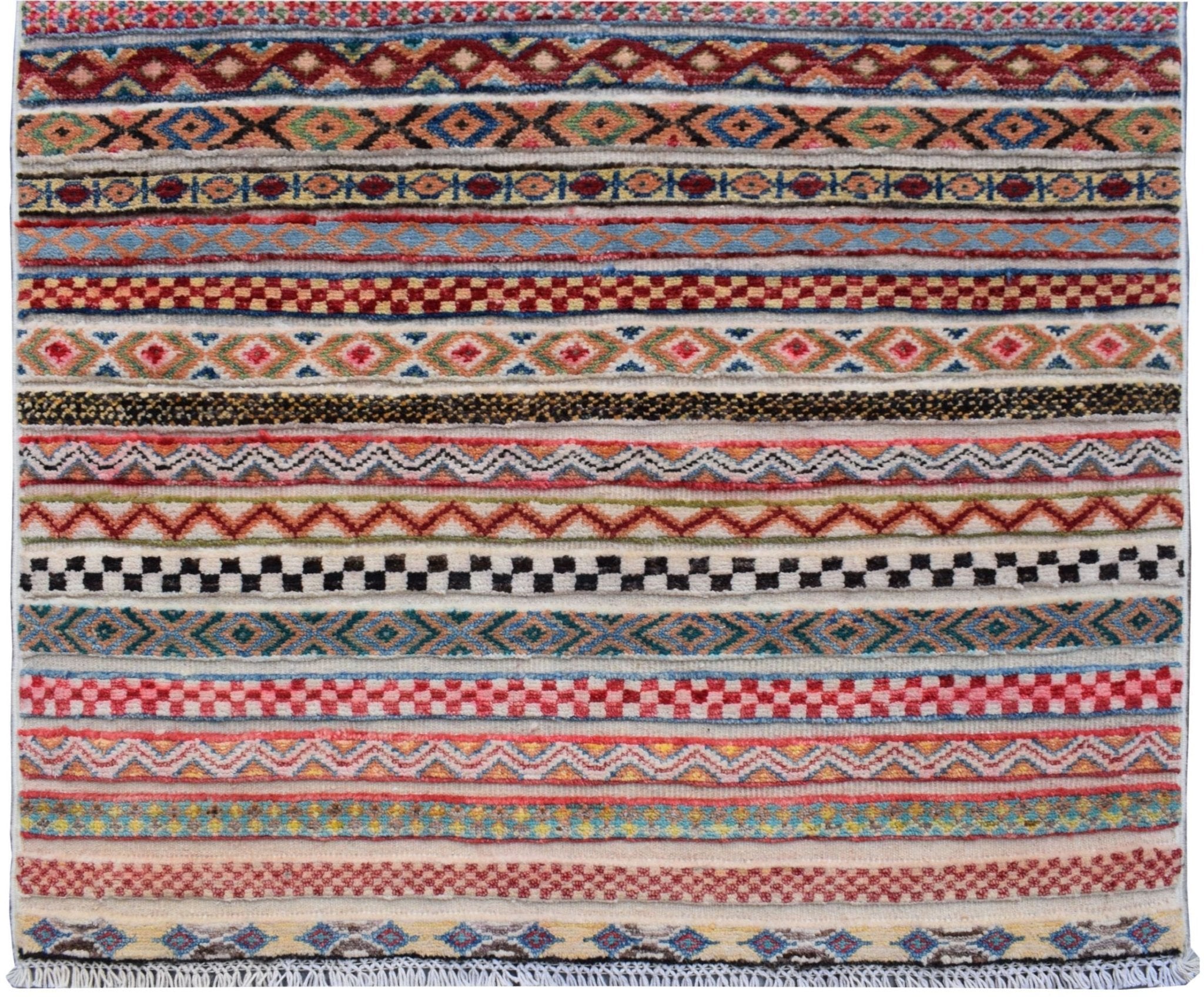 Handmade Afghan Barjasta Hallway Runner | 298 x 84 cm | 9'9" x 2'9" - Najaf Rugs & Textile