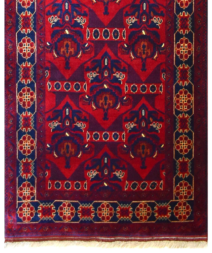 Handmade Afghan Biljik Hallway Runner | 292 x 81 cm | 9'5" x 2'6" - Najaf Rugs & Textile