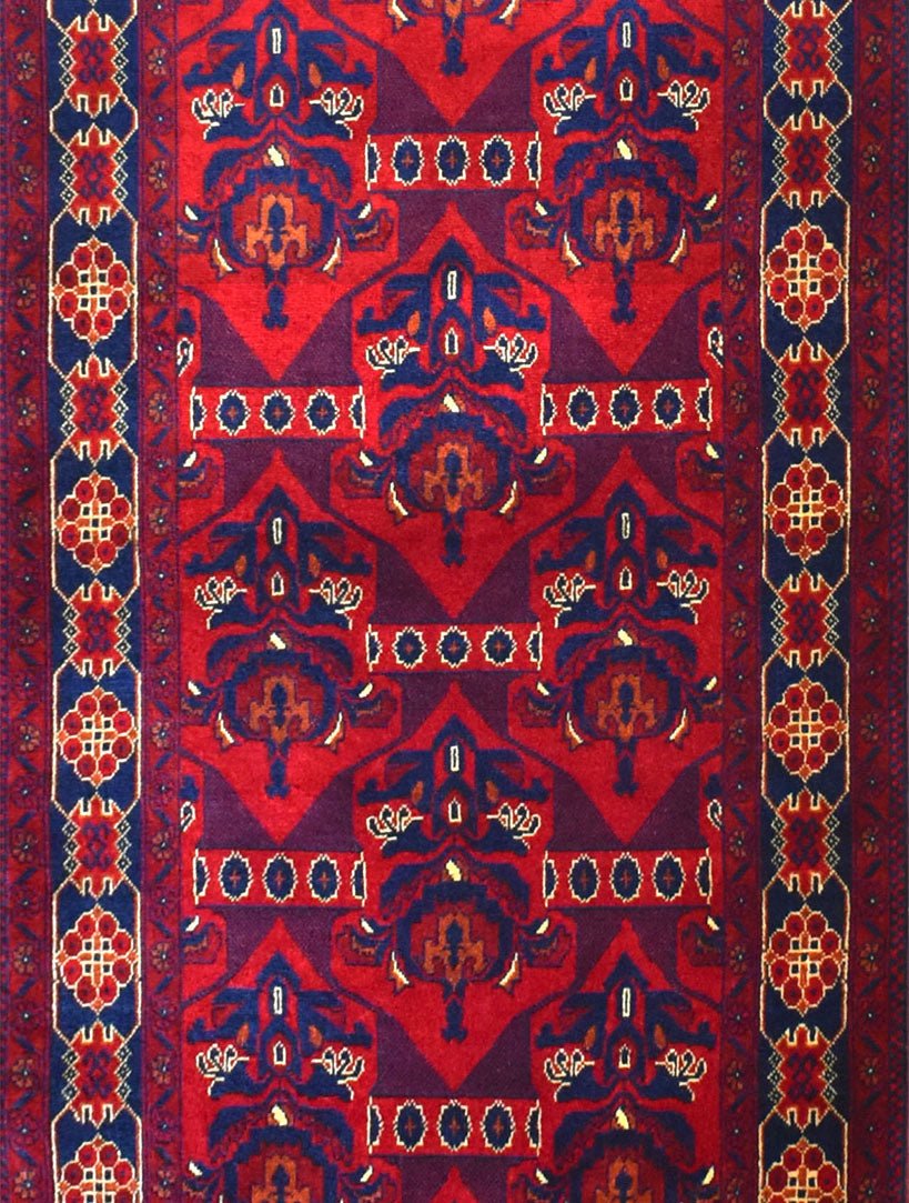 Handmade Afghan Biljik Hallway Runner | 292 x 81 cm | 9'5" x 2'6" - Najaf Rugs & Textile