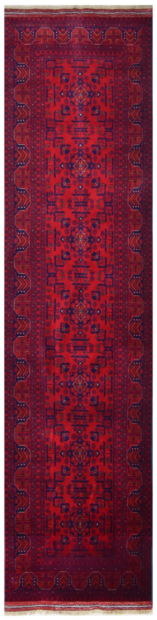 Handmade Afghan Biljik Hallway Runner | 295 x 79 cm | 9'6" x 2'6" - Najaf Rugs & Textile