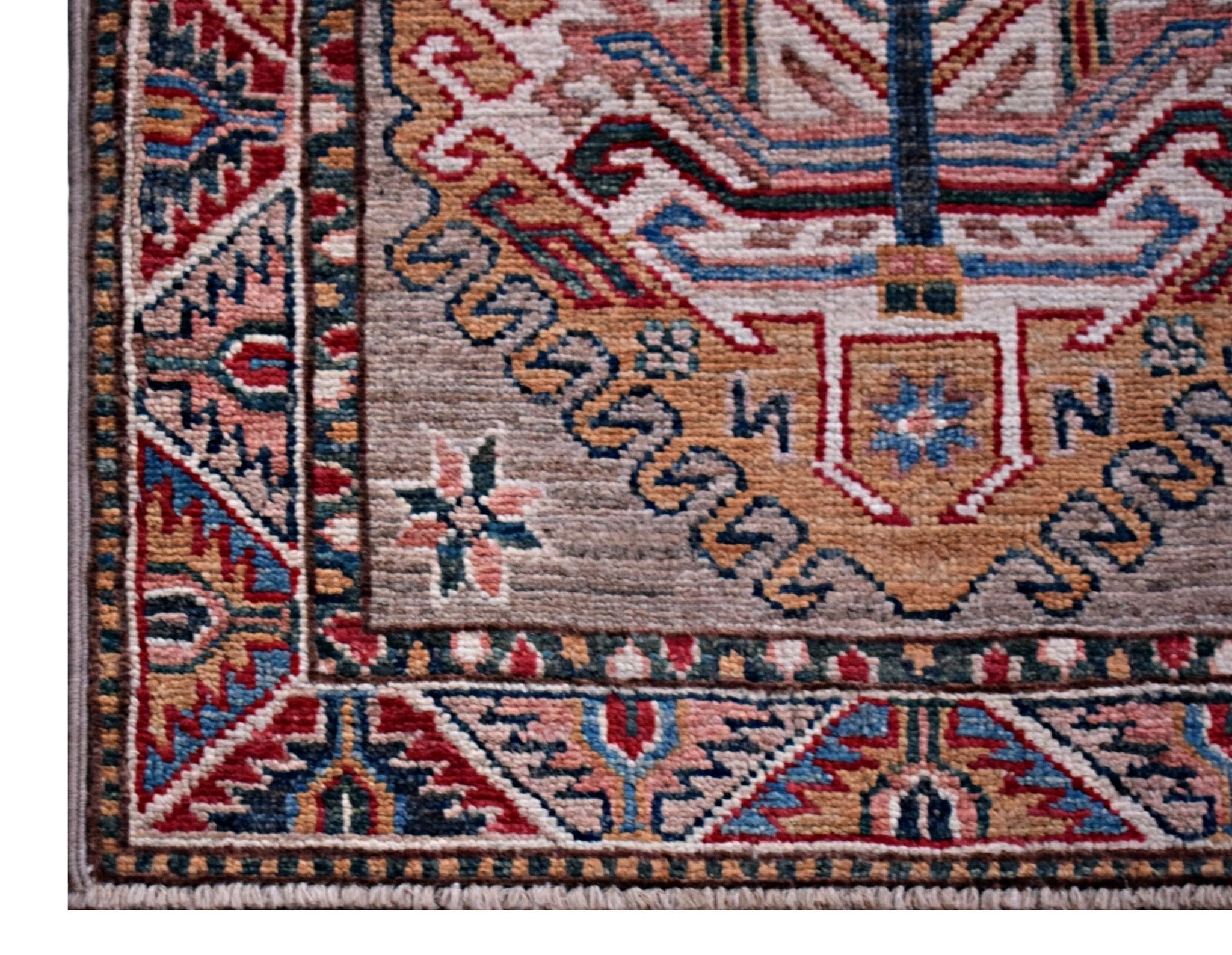 Handmade Afghan Chobi Hallway Runner | 206 x 62 cm | 6'9" x 2' - Najaf Rugs & Textile