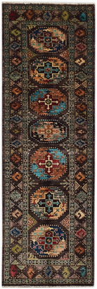 Handmade Afghan Chobi Hallway Runner | 257 x 83 cm | 8'5" x 2'9" - Najaf Rugs & Textile