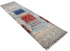 Handmade Afghan Chobi Hallway Runner | 298 x 78 cm | 9'9" x 2'7" - Najaf Rugs & Textile