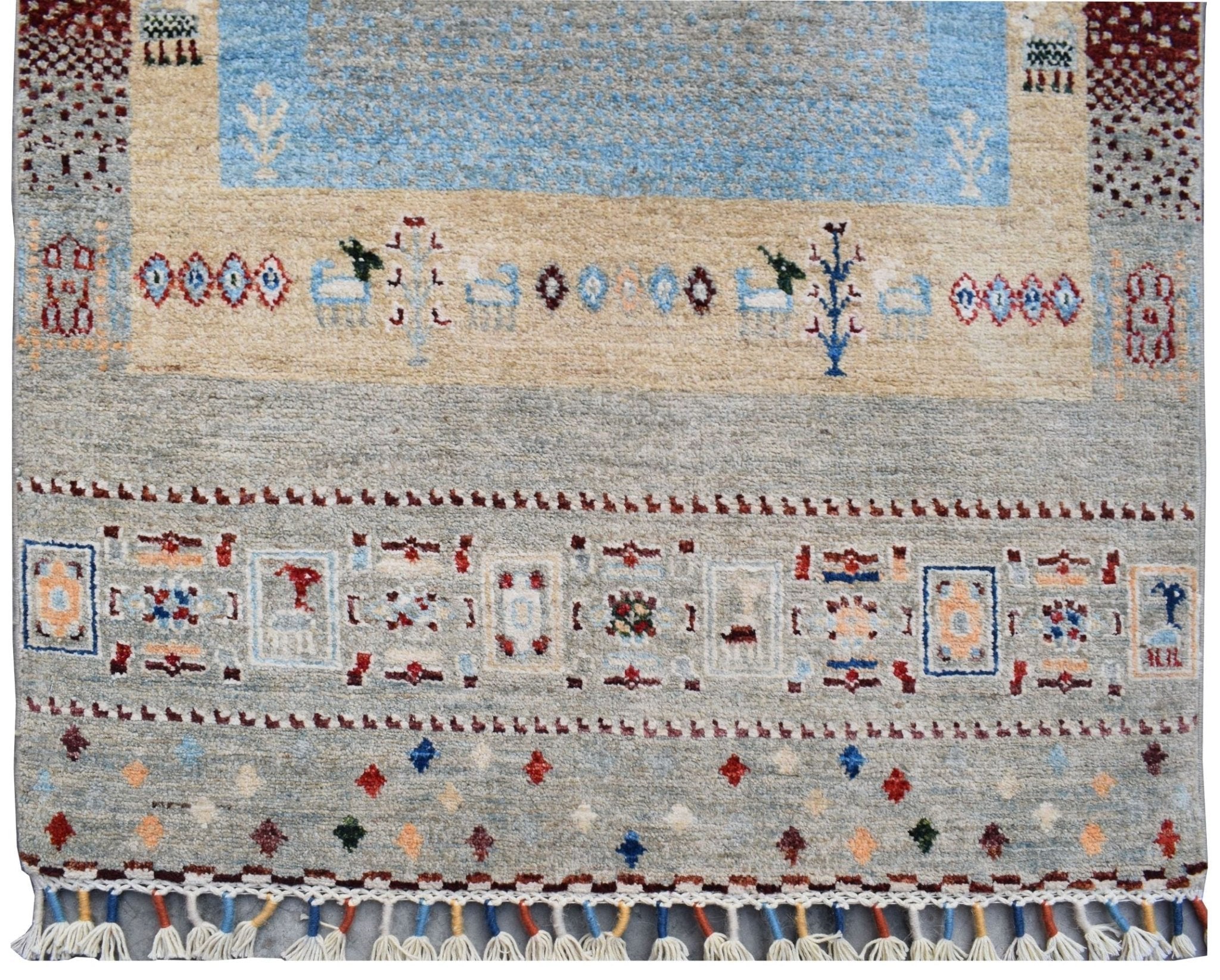 Handmade Afghan Chobi Hallway Runner | 298 x 78 cm | 9'9" x 2'7" - Najaf Rugs & Textile