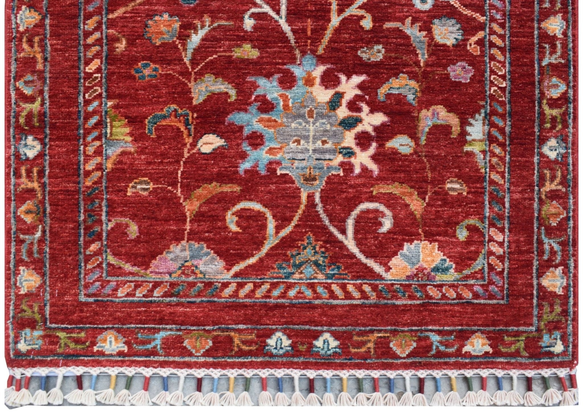 Handmade Afghan Chobi Hallway Runner | 299 x 81 cm | 9'10" x 2'8" - Najaf Rugs & Textile