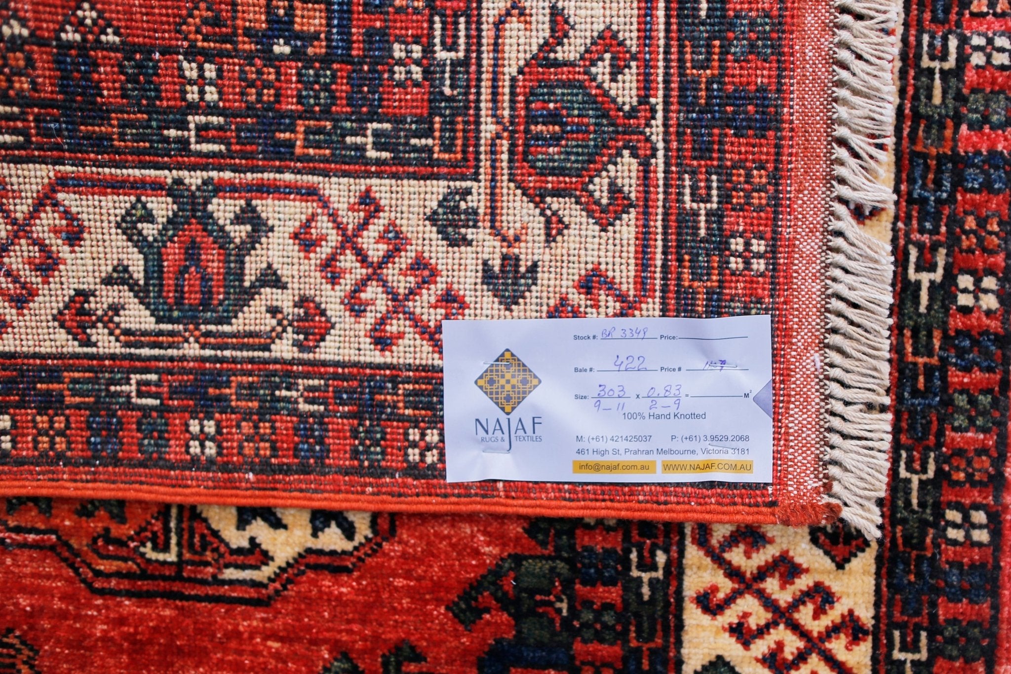 Handmade Afghan Chobi Hallway Runner | 303 x 83 cm | 9'11" x 2'9" - Najaf Rugs & Textile