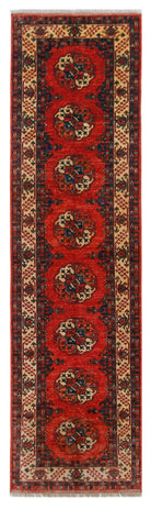 Handmade Afghan Chobi Hallway Runner | 303 x 83 cm | 9'11" x 2'9" - Najaf Rugs & Textile