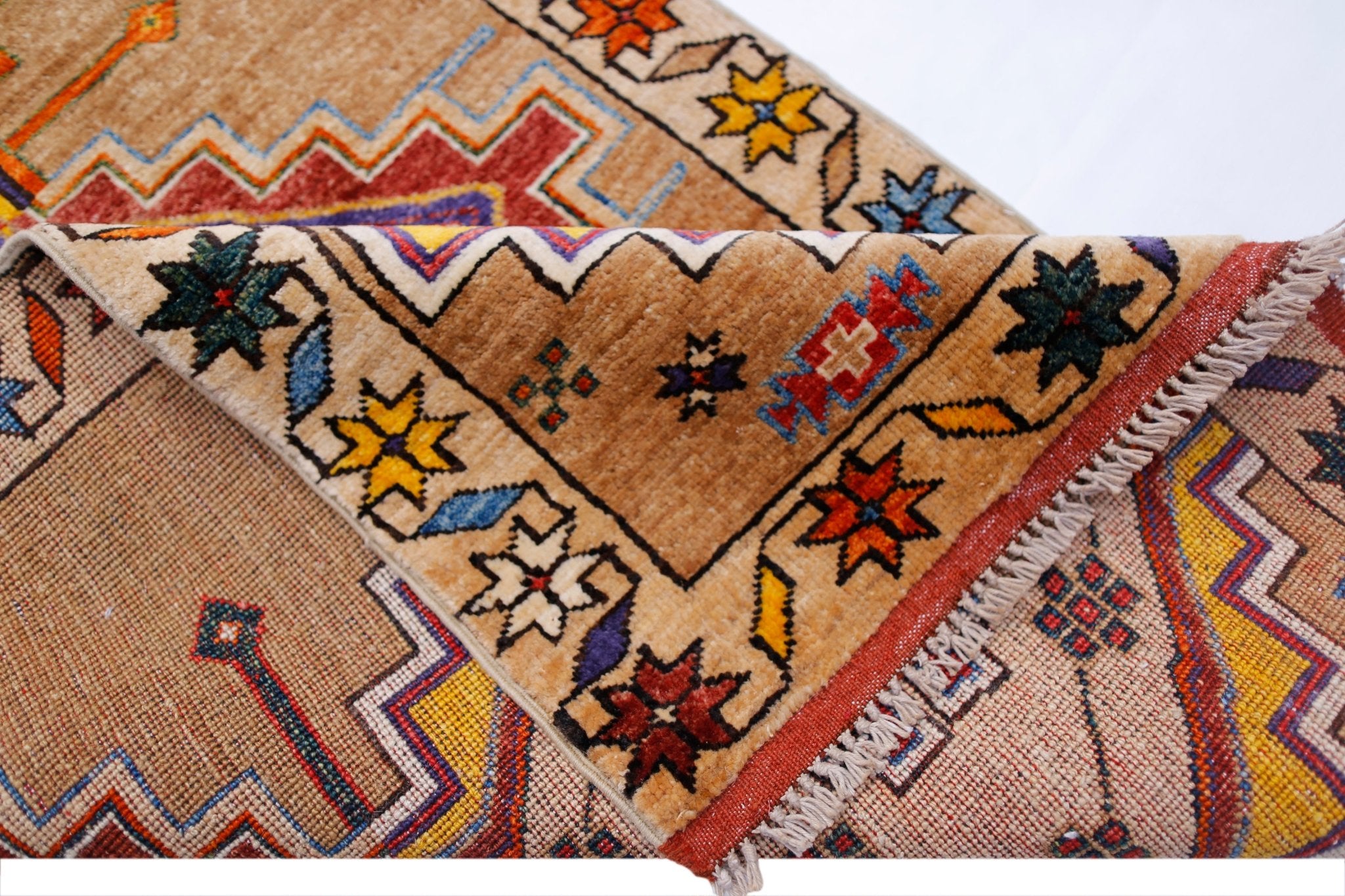 Handmade Afghan Chobi Hallway Runner | 303 x 85 cm | 9'11" x 2'10" - Najaf Rugs & Textile