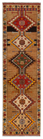 Handmade Afghan Chobi Hallway Runner | 303 x 85 cm | 9'11" x 2'10" - Najaf Rugs & Textile